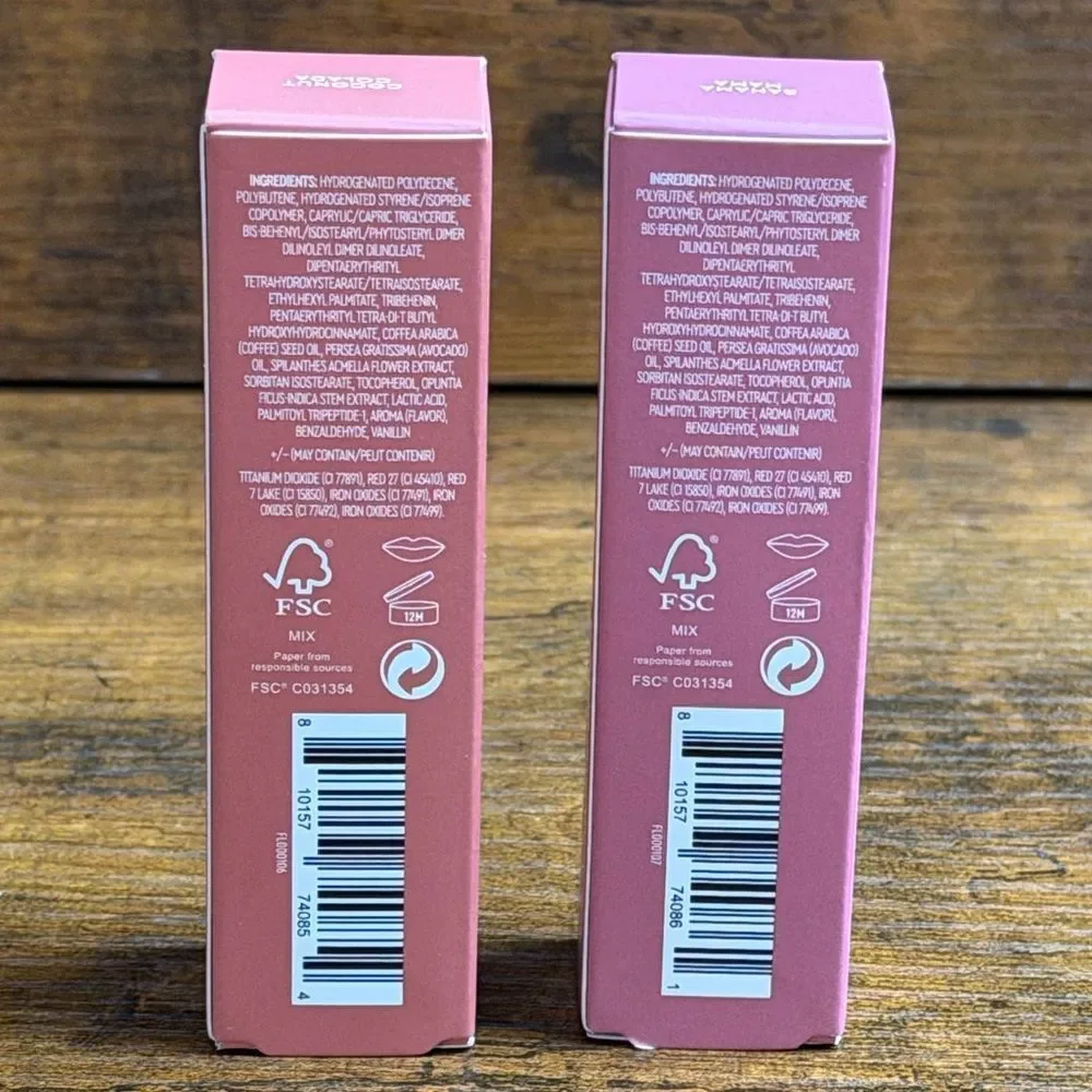 Florence by Mills Stay Plush Lip Oil Duo Coconut Colada + Bahama Mama NEW